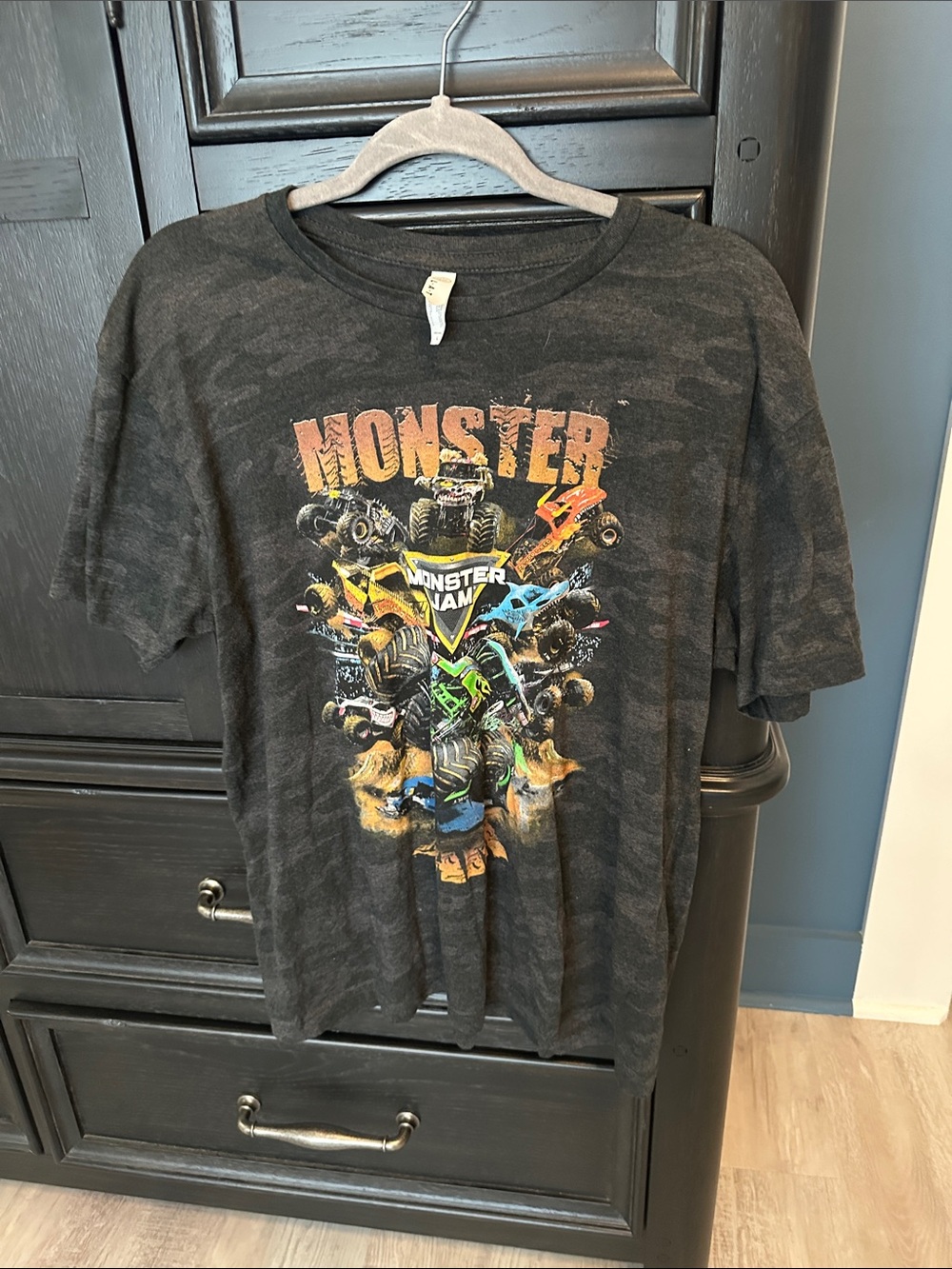 Monster Jam Short Sleeve Tee - camo Grey/Black
